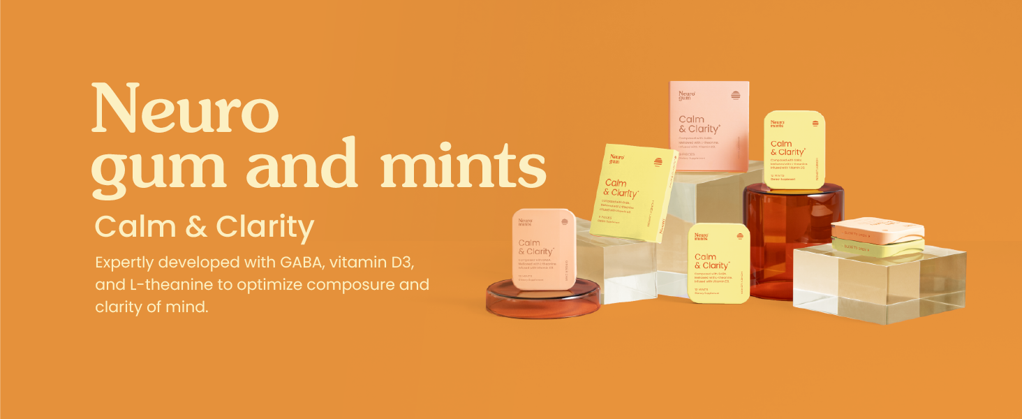 Neuro Mints Calm and Clarity Honey Lemon GABA Vitamin D3 L-theanine